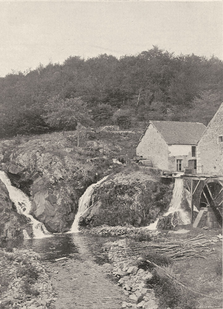 NIÈVRE. Le saut de Gouloux 1905 old antique vintage print picture